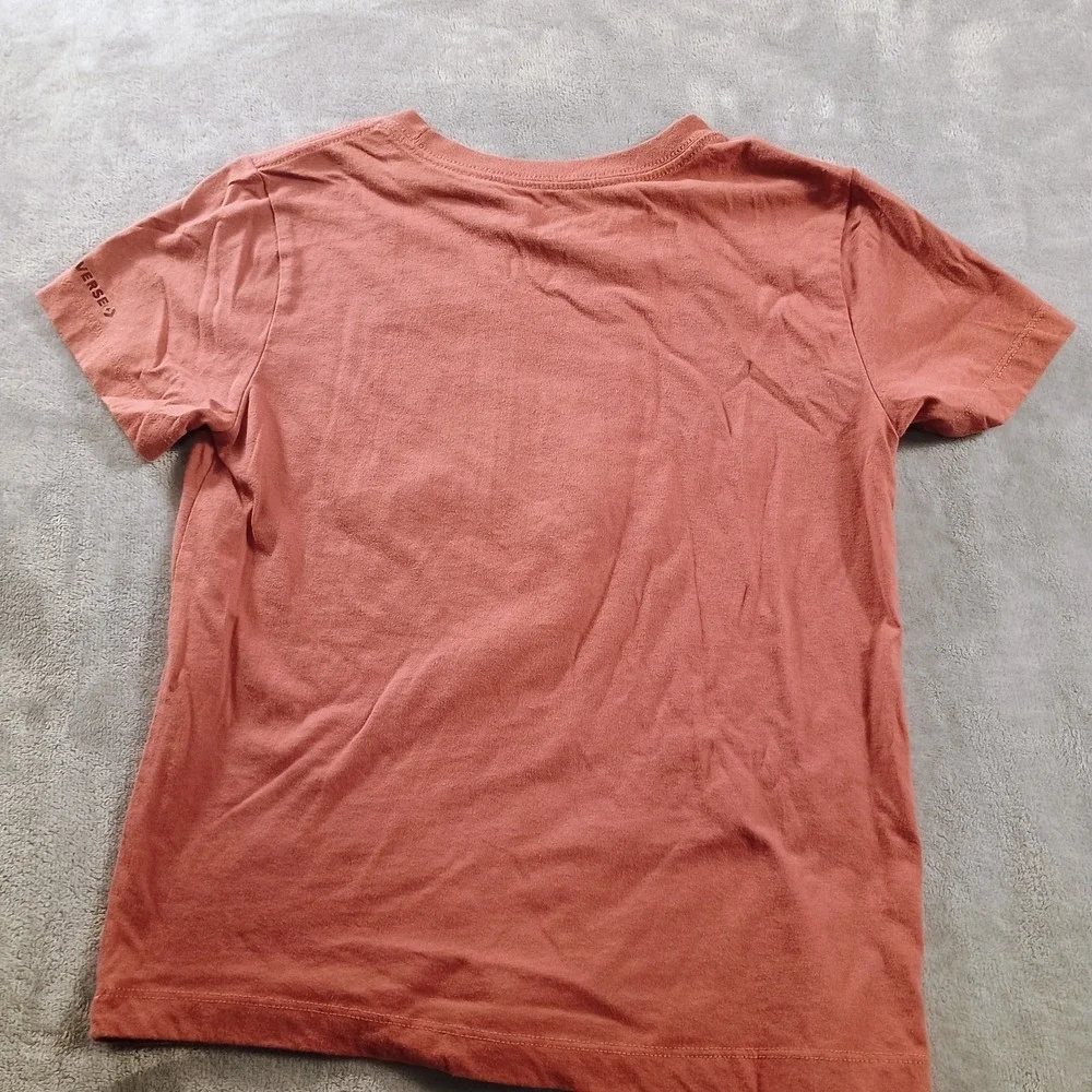 Converse Shirt Kids 10-12 Red All Star Sneaker Graphic Logo T-Shirt‎ Top